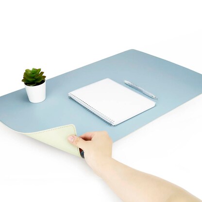 Artikelbild 2 für sax design Schreibtischunterlage hellblau/hellgrün Kunstleder 90,0 x 45,0 cm, 1 St., Artikelnummer 517119