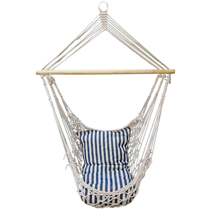 Artikelbild 4 für Garden Pleasure Hängesessel GRENADA weiß, blau, 1 St., Artikelnummer 134947