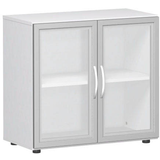 Artikelbild 1 für geramöbel Aktenschrank Flex, S-382800-GTW weiß, Acrylglas satiniert 1 Fachboden 80,0 x 42,0 x 75,2 cm, Artikelnummer 876420