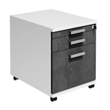 Artikelbild 1 für röhr Imperia Rollcontainer weiß, quarzit 3 Auszüge 43,1 x 57,7 x 53,7 cm, Artikelnummer 185819