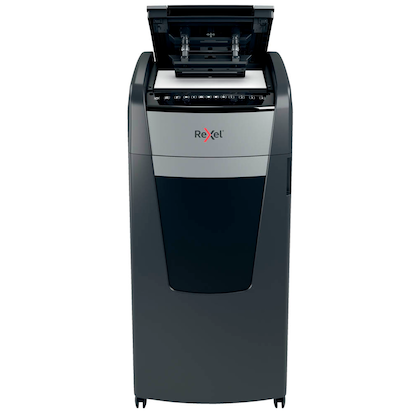 Artikelbild 3 für AKTION: Rexel Optimum AutoFeed+ 600M Aktenvernichter mit Partikelschnitt P-5, 2 x 15 mm, bis 600 Blatt, schwarz mit 130 Euro CashBack, Artikelnummer 429847