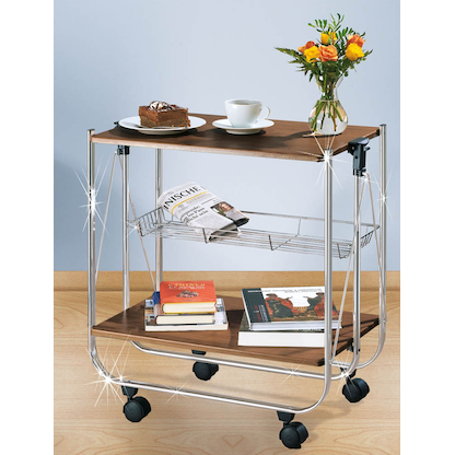 Artikelbild 2 für WENKO Servierwagen Dinett Deluxe braun 68,0 x 40,6 x 70,0 cm, Artikelnummer 664153