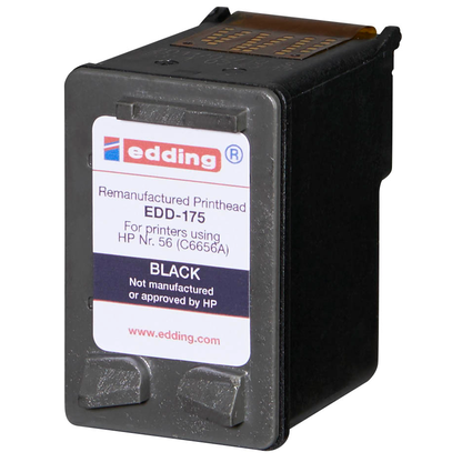 Artikelbild 4 für edding EDD-175 schwarz Druckerpatrone kompatibel zu HP 56 (C6656AE), Artikelnummer 108076