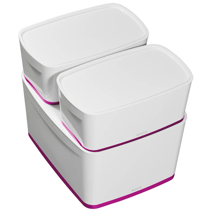 Artikelbild 15 für AKTION: LEITZ MyBox Aufbewahrungsbox 18,0 l perlweiß/pink 38,5 x 31,8 x 19,8 cm mit Prämie nach Registrierung, Artikelnummer 403156