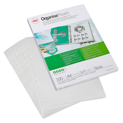 Artikelbild 21 für 100 GBC Laminierfolien glänzend für A4 75 micron Universal-Lochung, Artikelnummer 492193