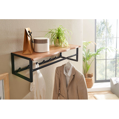 Artikelbild 3 für WOHNLING Wandgarderobe WL6.353 akazie Holz 7 Haken 80,0 x 22,0 cm, Artikelnummer 908527