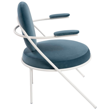 Artikelbild 2 für meet powered by PAPERFLOW Sessel SATURNE blau weiß Stoff, 1 St., Artikelnummer 231817