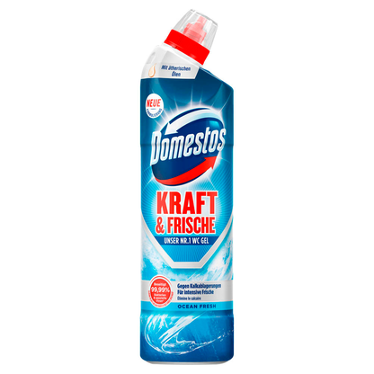 Artikelbild 4 für Domestos KRAFT & FRISCHE GEL WC-Reiniger OCEAN FRESH, 0,75 l, Artikelnummer 703112
