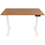 Artikelbild 1 für BISLEY E-StarterTech elektrisch höhenverstellbarer Schreibtisch lincoln walnuss rechteckig, T-Fuß-Gestell weiß 160,0 x 60,0 cm, Artikelnummer 413288
