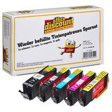 Artikelbild 1 für office discount schwarz, cyan, magenta, gelb Druckerpatronen kompatibel zu Canon PGI-550 XL BK, CLI-551 XL BK/C/M/Y, 5er-Set, Artikelnummer 545303