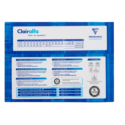Artikelbild 2 für Clairefontaine Kopierpapier Clairalfa DIN A4 160 g/qm 250 Blatt, Artikelnummer 501072