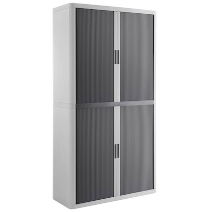 Artikelbild für PAPERFLOW easyOffice Rollladenschrank weiß, anthrazit ohne Fachböden 110,0 x 41,5 x 204,0 cm, Artikelnummer 146902