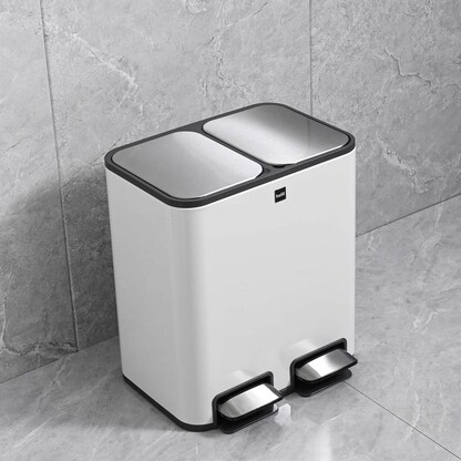 Artikelbild 4 für helit the classy Mülltrenner 2x 12 l weiß, Artikelnummer 223499