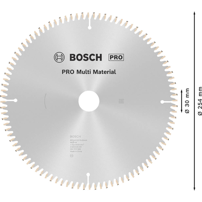 Artikelbild 3 für AKTION: BOSCH Multi Material Kreissägeblatt 254,0 mm, 96 Zähne mit Prämie nach Registrierung, Artikelnummer 452973