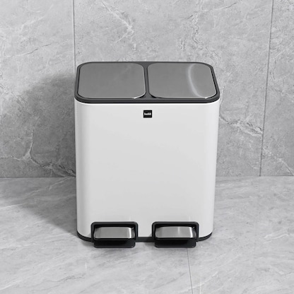 Artikelbild 5 für helit the classy Mülltrenner 2x 12 l weiß, Artikelnummer 223499