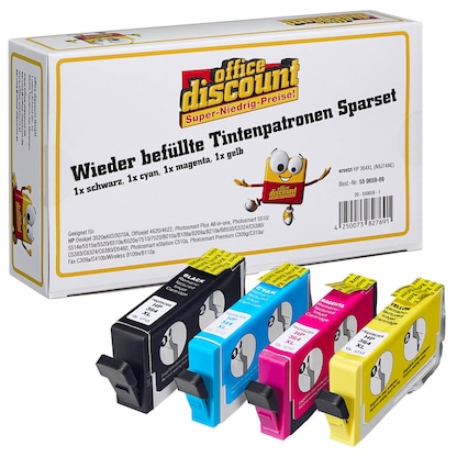 Artikelbild 7 für office discount schwarz, cyan, magenta, gelb Druckerpatrone kompatibel zu HP 364XL (N9J74AE), 4er-Set, Artikelnummer 550659