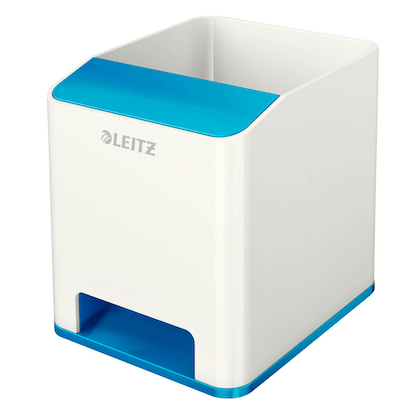Artikelbild 2 für AKTION: LEITZ Stiftehalter WOW Duo Colour perlweiß/blau Polystyrol 2 Fächer 9,0 x 10,1 x 10,0 cm mit Prämie nach Registrierung, Artikelnummer 313580