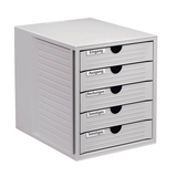 Artikelbild 1 für HAN Schubladenbox System-Box lichtgrau 1450-11, DIN A4 mit 5 Schubladen, Artikelnummer 358937