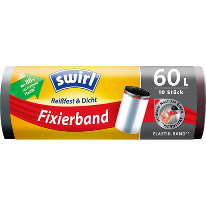 Artikelbild 2 für swirl® Müllbeutel Reißfest & Dicht 5022 60,0 l schwarz, 10 St., Artikelnummer 655427