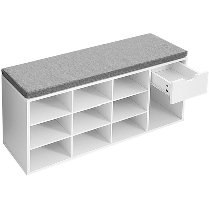 Artikelbild 6 für VASAGLE Schuhbank LHS024W01V1 weiß Holz 104,0 cm, Artikelnummer 438897