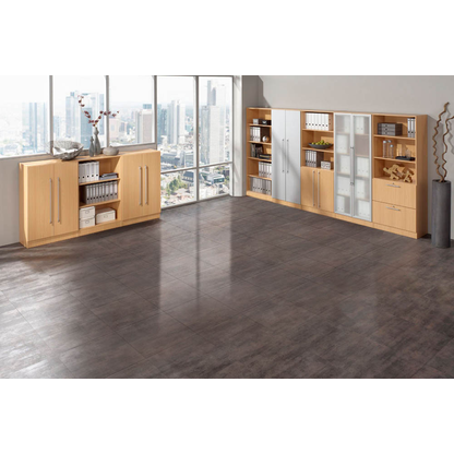 Artikelbild 6 für HAMMERBACHER Regalschrank Sira, V7300/6/S/RE buche, silber 80,0 x 42,0 x 200,4 cm, Artikelnummer 199265