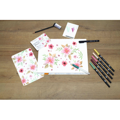 Artikelbild 2 für Tombow ABT Floral Brush-Pen-Set farbsortiert, 1 Set, Artikelnummer 125201