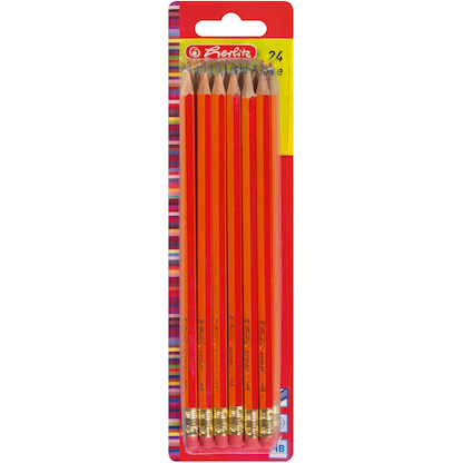Artikelbild 22 für herlitz Scolair Bleistifte HB rot mit Radierer, 24 St., Artikelnummer 402194
