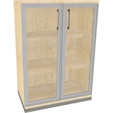 Artikelbild 1 für fm Aktenschrank Oldenburg, 4260429768103 königsahorn, Acrylglas klar 2 Fachböden 80,0 x 44,2 x 113,3 cm, Artikelnummer 372484