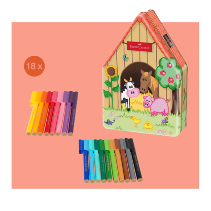 Artikelbild 2 für FABER-CASTELL Connector Bauernhof Filzstifte farbsortiert, 18 St., Artikelnummer 277966