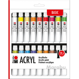 Artikelbild 1 für 18 Marabu Basic Acrylfarben farbsortiert 18 x 12,0 ml, Artikelnummer 222629