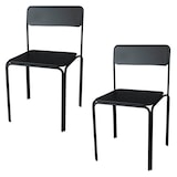 Artikelbild 1 für 2 meet powered by PAPERFLOW Besucherstühle BISTRO CHBISX2M.01 schwarz Metall, Artikelnummer 231869