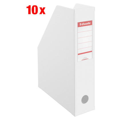 Artikelbild für 10 Esselte Stehsammler 56000 weiß Kunststoff, DIN A4, Artikelnummer 194118