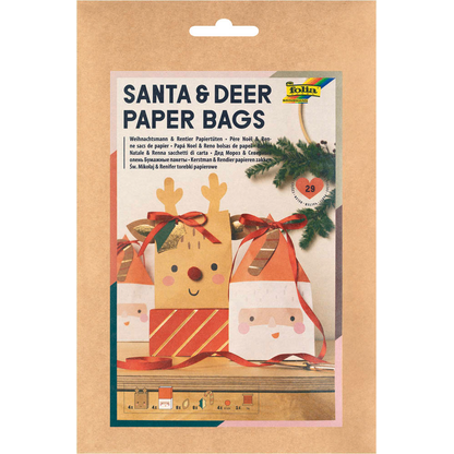 Artikelbild 3 für folia Papiertüten Santa & Deer mehrfarbig, Artikelnummer 719459