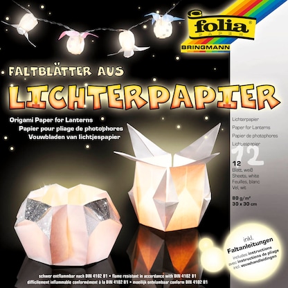 Artikelbild für folia Transparentpapier Lichterpapier 30,0 x 30,0 cm 80 g/qm, 12 St., Artikelnummer 962462