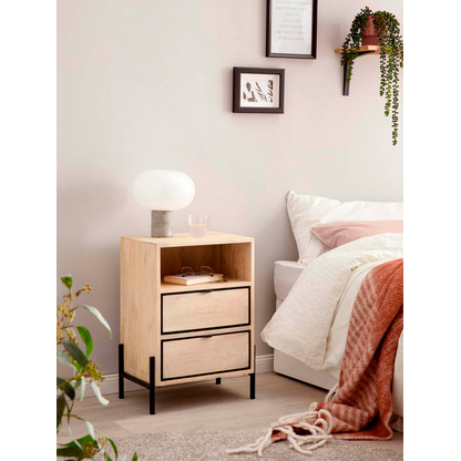 Artikelbild 3 für WOHNLING Nachttisch Massivholz braun 43,0 x 50,0 x 60,0 cm, Artikelnummer 314449