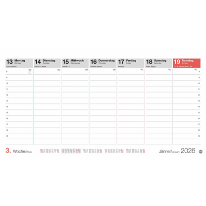 Artikelbild 7 für Heye Tischquerkalender Wochenplanung 2026, Artikelnummer 551071