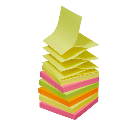 Artikelbild 4 für office discount Z-Faltung Haftnotizen R 330 farbsortiert, 6 Blöcke, Artikelnummer 238156