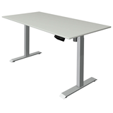 Artikelbild 1 für Kerkmann Move 1 elektrisch höhenverstellbarer Schreibtisch lichtgrau rechteckig, T-Fuß-Gestell silber 160,0 x 80,0 cm, Artikelnummer 287694