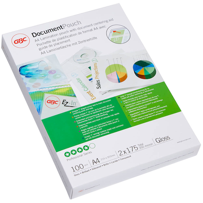 Artikelbild 10 für 100 GBC Laminierfolien glänzend für A4 175 micron, Artikelnummer 491917