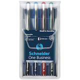 Artikelbild 1 für Schneider One Business Tintenroller 0,6 mm, Schreibfarbe: farbsortiert, 4 St., Artikelnummer 152665