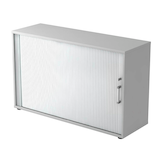 Artikelbild 1 für HAMMERBACHER 1732S Rollladenschrank lichtgrau, silber 1 Fachboden 120,0 x 40,0 x 74,8 cm, Artikelnummer 859013