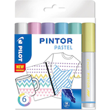 Artikelbild 1 für PILOT PINTOR Pastell Kreativmarker farbsortiert 4,0 - 12,0 mm, 6 St., Artikelnummer 375921