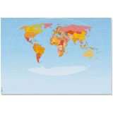 Artikelbild 1 für SIGEL Schreibtischunterlage Weltkarte ohne Kalendarium blau Papier 59,5 x 41,0 cm, 30 Blatt, Artikelnummer 582872