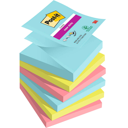 Artikelbild 12 für Post-it® Super Sticky Z-Notes Miami Haftnotizen extrastark farbsortiert, 6 Blöcke, Artikelnummer 308135