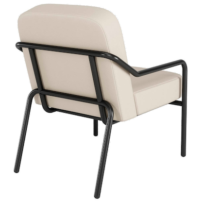 Artikelbild 3 für medso powered by PAPERFLOW Sessel MEDSO M Rund creme schwarz Kunstleder, 1 St., Artikelnummer 522506