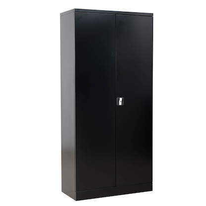 Artikelbild für Gürkan Putzmittelschrank 110092 schwarz 92,0 x 42,0 x 195,0 cm, aufgebaut, Artikelnummer 561136