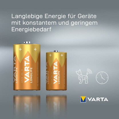 Artikelbild 4 für 6 VARTA Batterien LONGLIFE Baby C 1,5 V, Artikelnummer 964148