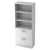Artikelbild 1 für HAMMERBACHER Regalschrank 7300 NU, V7300/W/W/NU weiß 80,0 x 42,0 x 200,4 cm, Artikelnummer 861649
