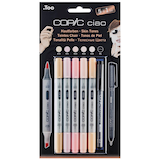Artikelbild 1 für COPIC® Ciao 5+1 Porträtfarben Layoutmarker-Set farbsortiert 1,0 + 6,0 mm, 6 St., Artikelnummer 717210