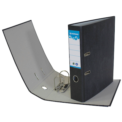 Artikelbild 2 für DONAU ÖKO Ordner schwarz marmoriert Karton 7,5 cm DIN A4, Artikelnummer 184598